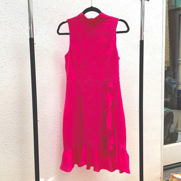 Betsey Johnson Dresses & Skirts - Hot pink ruffle Betsey Johnson Dress